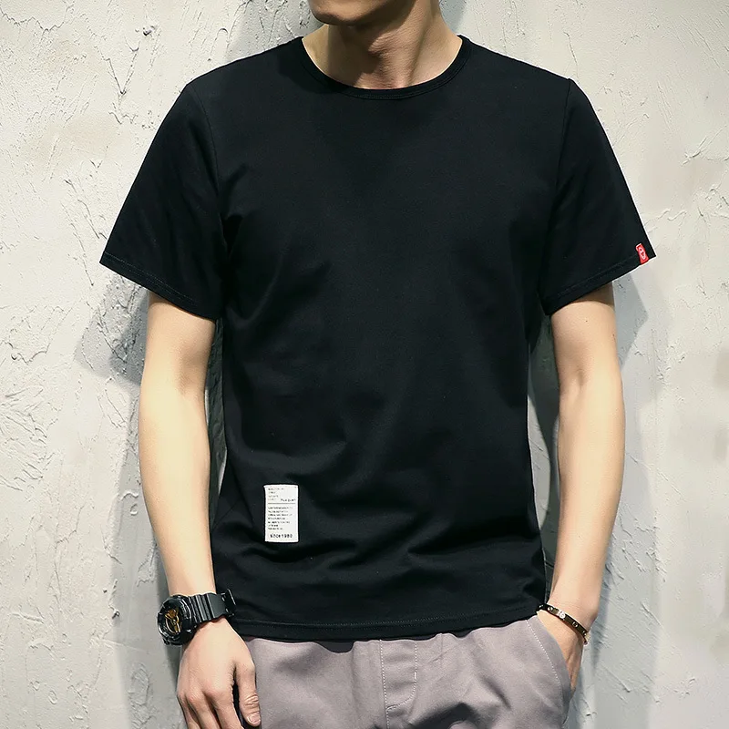 

3864-летняя льняная футболка с мультяшным принтом и коротким рукавом мужская Студенческая свободная модная мужская одежда