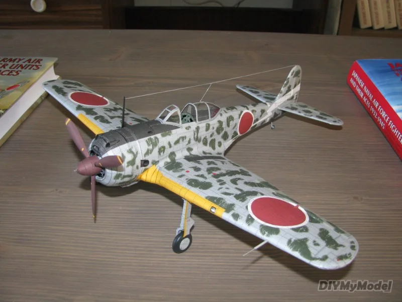 DIYMyModeI-rompecabezas de ki-43ii japon&eacute;s para ni&ntilde;os, rompecabezas juguete de hecho a mano, accesorios de pel&iacute;cula-0