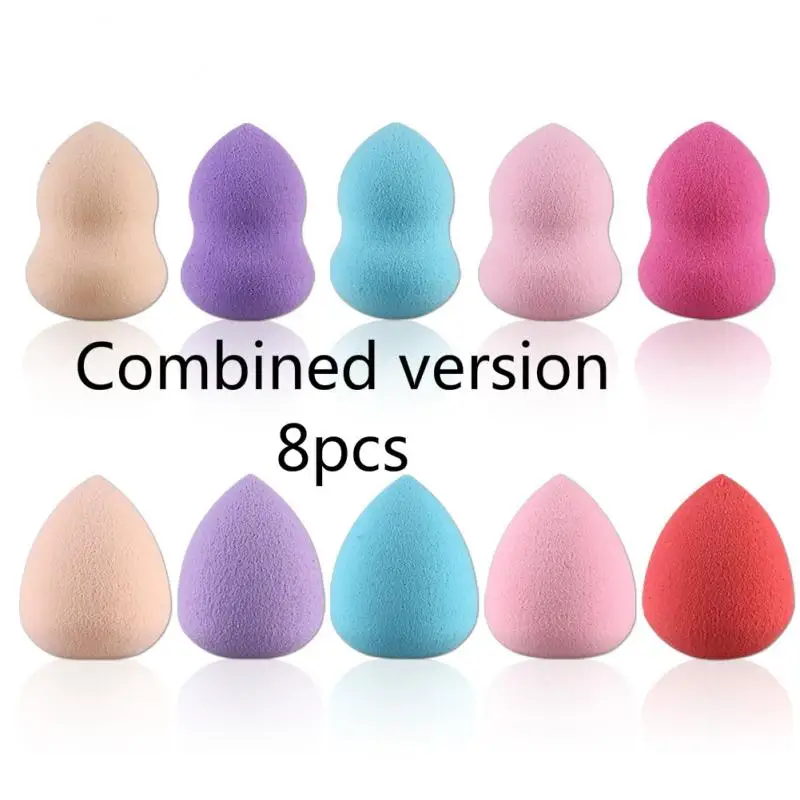 Combined version 4-8pcsMakeup основа красоты спонж Блендер Смешивание слоеного безупречная пудра лица макияж губка Инструменты Косметическая пуховка - Цвет: Combined version