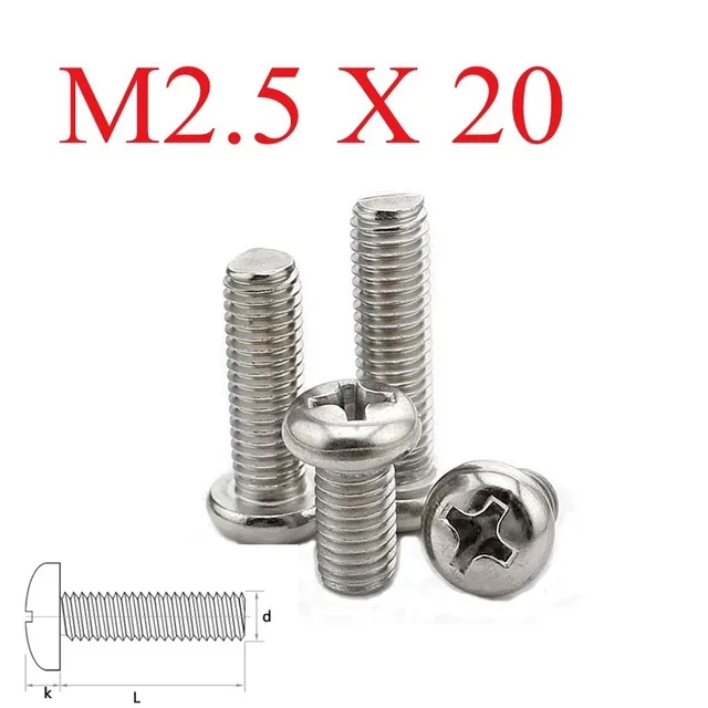 M2.5X20 Screw 50 шт./лот M2 M2.5 M3 X 6 мм 10 мм 20 мм винты шестигранные гайки для DIY Хо использовать держать ежедневное использование - Цвет: M2.5X20 Screw