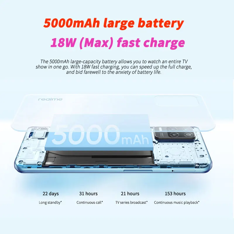 realme v13 5g mobile phone 6 5 inch mediatek 700 octa core 8gb ram 128gb rom 18w fast charge face unlock 5000mah free global shipping