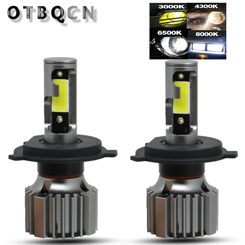 2 шт. Мини автомобильных фар H4 H7 LED H11 лампы 6500K 4300K 8000K 3000K 11000LM H1 H3 9005 9006 свет Фар авто туман Лампы 12В вкл.
