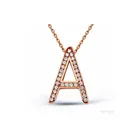 Серебряная подвеска серебряного цвета с буквой а из фианита