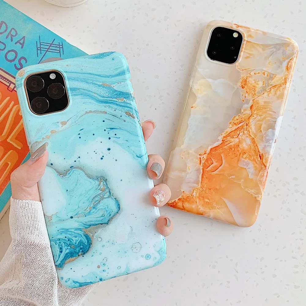 Роскошный мраморный силиконовый чехол для телефона iphone 11Pro XS Max X XR 7 8 6 6S Plus Чехол