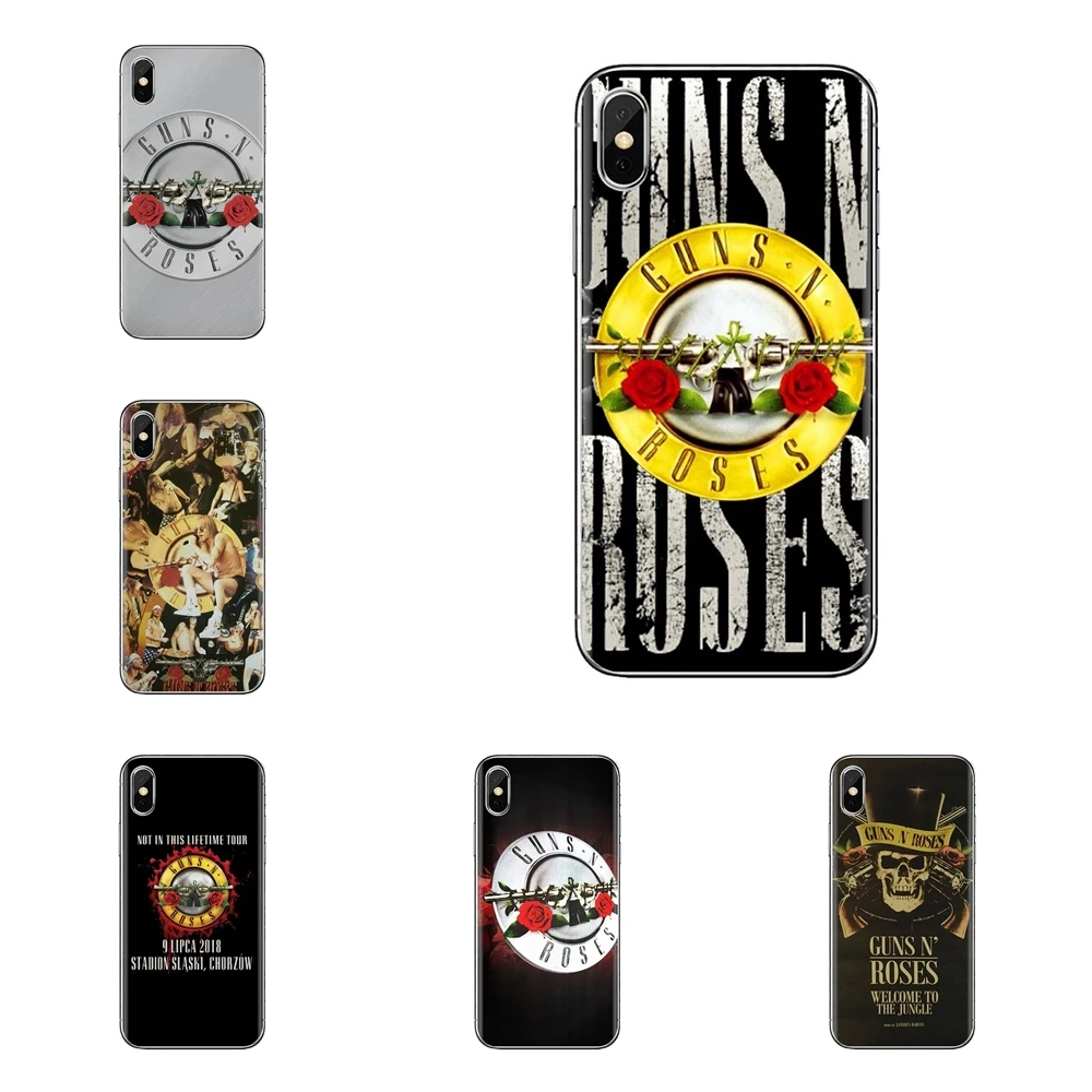 Transparent Soft Cases Covers For Xiaomi Redmi 4A S2 Note 3 3S 4 4X 5 Plus 6 7 6A Pro Pocophone F1 guns n roses Music Bank |