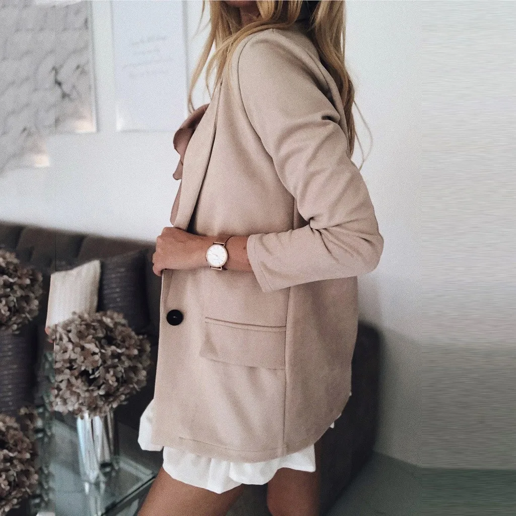 Женская верхняя одежда зимние пальто куртки Модный повседневный блейзер с