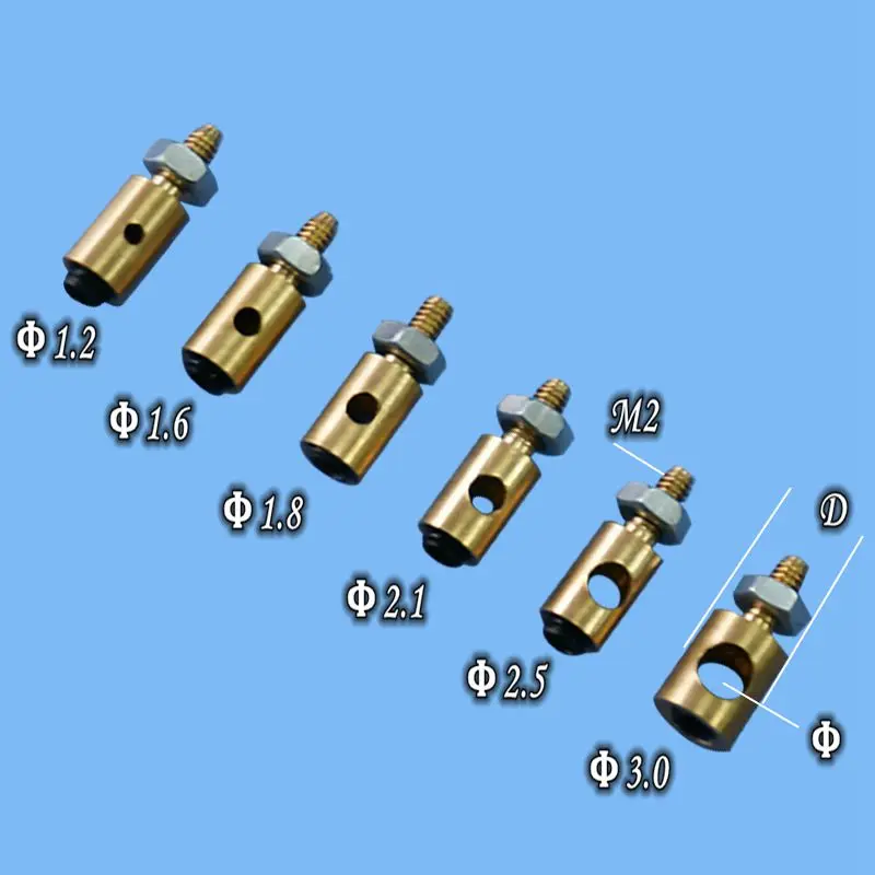 

10 PCS Copper Linkage Stoppers PRC Push Rod Keepers Suitable for 1-3mm Steel Wire / Carbon Rod RC Helicopter Airplane DIY Parts
