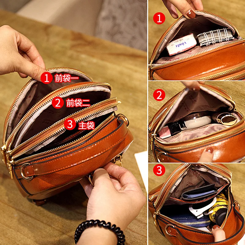 

2020 High Quality Vintage Leather Women Backpack Small Shoulder Bag Bagpack Mochila Feminina Bolsa Bolsos Mujer Back Pack AB14