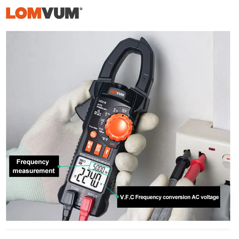 Мультиметр LOMVUM 600A с цифровым циферблатом измерением температуры и тока 6000