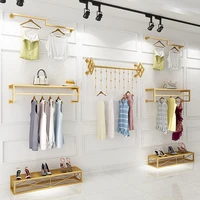 clothing metal iron floor hanger womens clothing store with shelves on the wall clothing store display drying rack