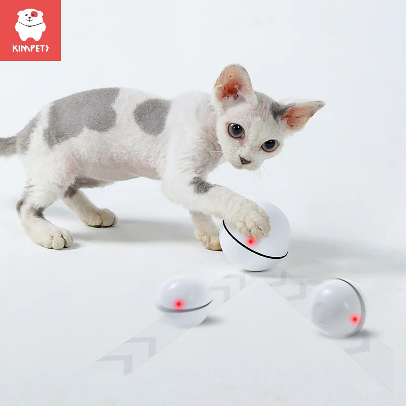 

KIMPETS New Style Pet Teases Cat Ball USB Charging Electric Rotating Swing Badminton Laser Rolling Self-healing Ball