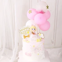 cake decoration candy cake toppers haappy birthday cake topper small balloons set star cake dessert birthday party supplies