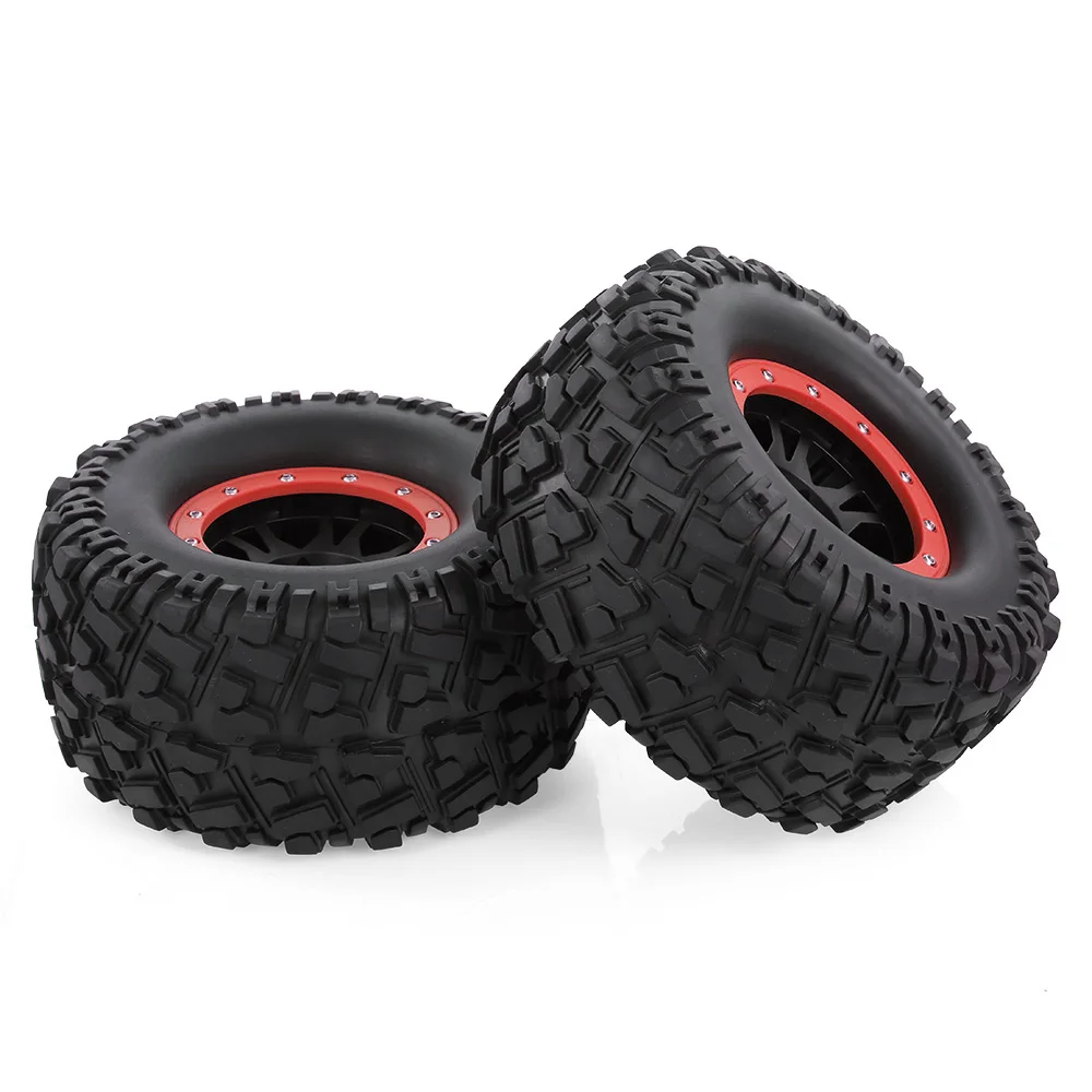2 шт. AUSTAR 165 мм 3,8 дюймов обод резиновая шина для колеса для 1/8 HSP HPI Traxxas RC внедорожный автомобиль Гусеничный - Цвет: Красный
