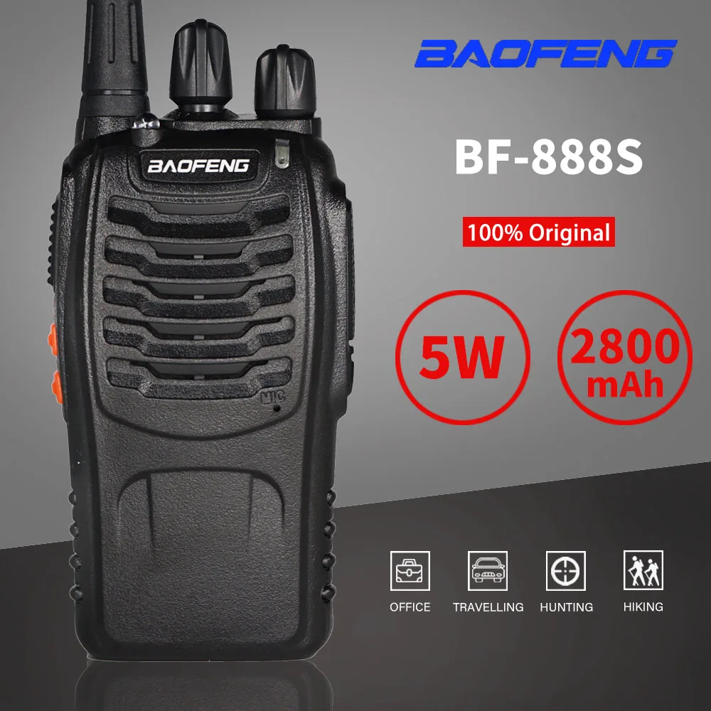 3 шт. Baofeng 888S рация 6 км CB Ham Радио bf 888s 5 Вт двухстороннее радио автомобильный FM