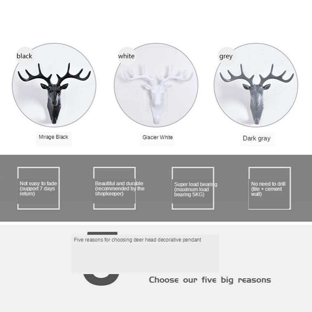 

Vintage Wall Hanger with Deer Horns for Hanging Clothes Hat Scarf Key Deer Wall Decor