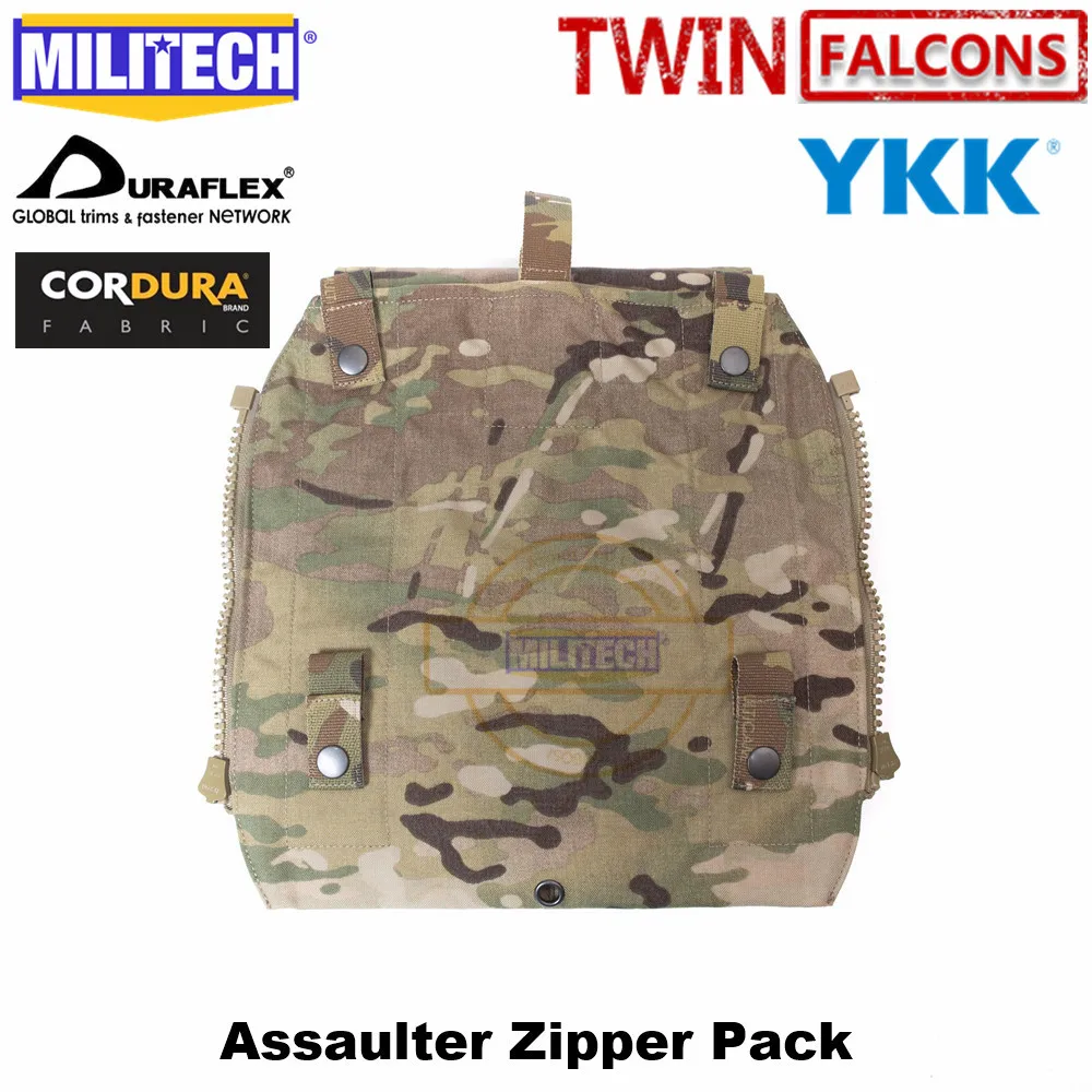 MILITECH twinfalcon TW 500D Delustered Cordura Back Pouch Zip-On Panel for JPC CPC AVS Military Molle Add On Zip Pack | Безопасность и