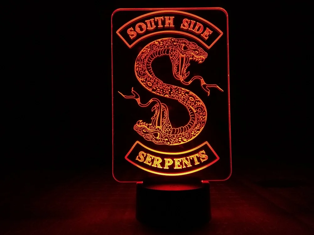 Ханука &quotSouth Side Serpents" змея логотип ТВ серии светодиодный светильник Украшения