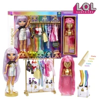 28cm rainbow high fashion studio includes free exclusive doll with rainbow of fashions and 2 sparkly wigs to create for toys