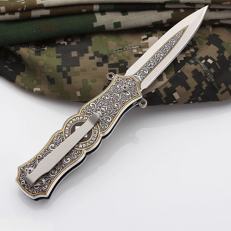 Складной нож Super PDR охотничий Клинок для выживания на природе карманный с