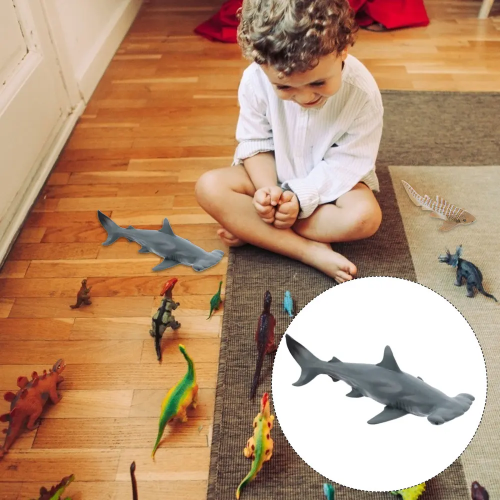 

1pc Simulation Hammerhead Shark Model Marine Animal Model for Kids
