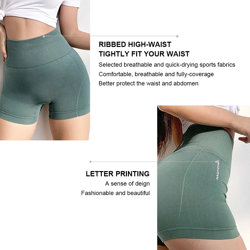 

Mid-Thigh High Waist Workout Shorts Vital Seamless Fitness Yoga Scrunch Butt Running Shorts Sport Women Gym Leggings Tight