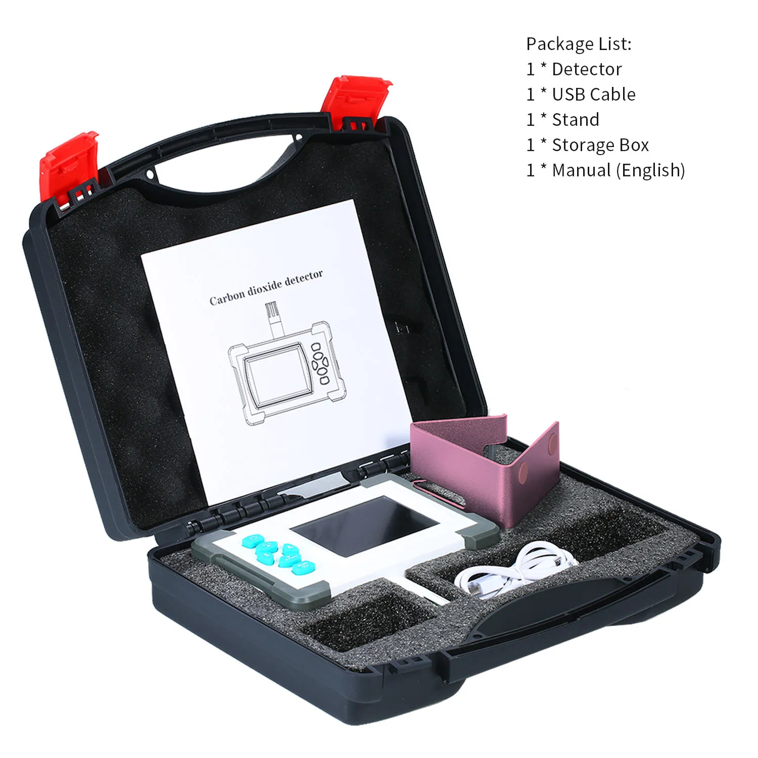 

Carbon Dioxide Detector with Rechargeable Battery CO2 Meter Tester for Carbon Dioxide Air Quality Detector CO2 Meter Monitor