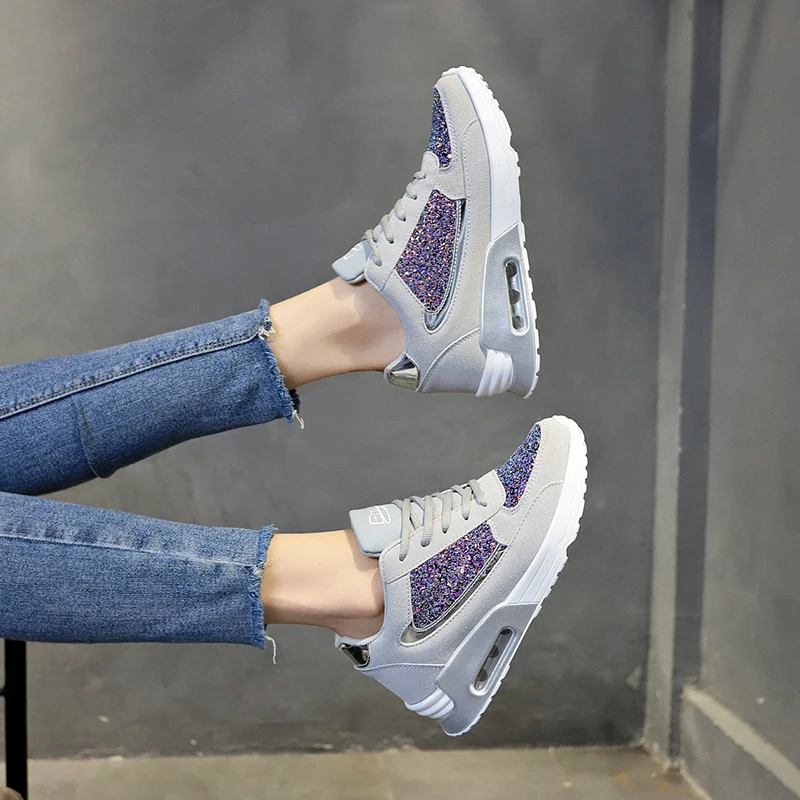 

New Sneakers Women Casual Shoes Mesh Air-Cushion Flat Anti-Slip Women Sneakers Outdoor Trainer Female Zapatos De Mujer Shoes