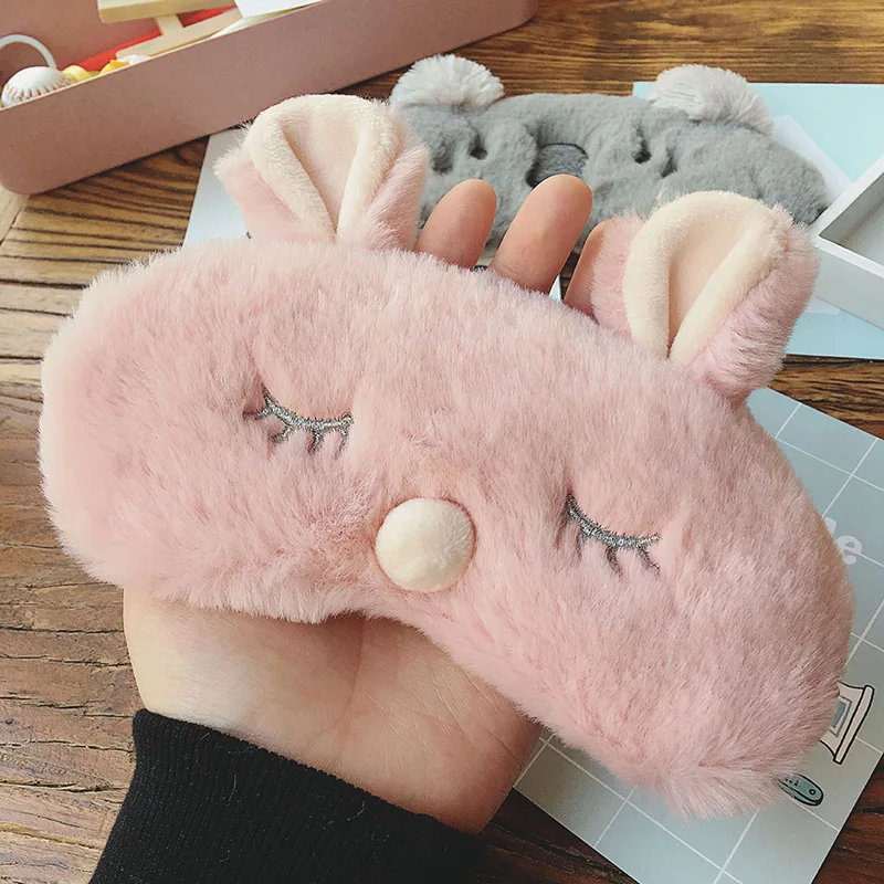 Kawaii плюшевая маска для глаз кролика коала сна девочек плюшевые игрушки детей
