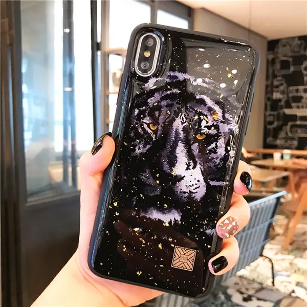 D28 Мраморный чехол для телефона с золотой фольгой для iPhone 11 Pro XS Max XR X 7 8 6 6s Plus, мягкий силиконовый чехол с блестками для iPhone X - Цвет: D28