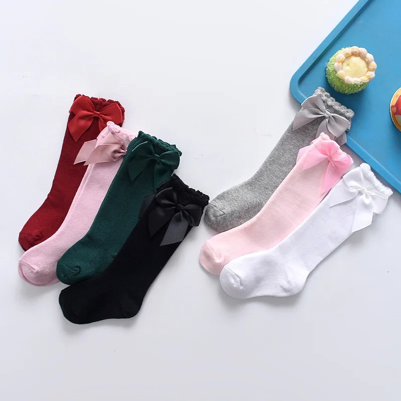 

Baby Girls Socks 2021 New Fashion Autumn Winter Toddler Bowtie Socks Kids Baby Clothing Things