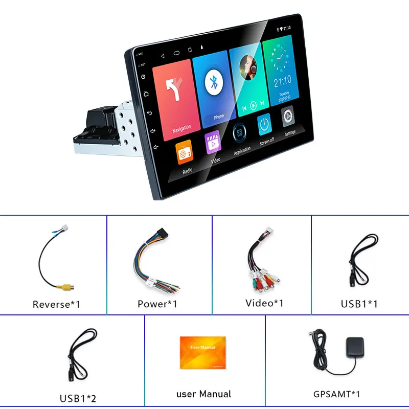 

REAKOSOUND 9" 1Din Car Radio Android 9.1 Car Stereo GPS Multimedia Player for Volkswagen Nissan Kia Toyota Skoda Car Radio