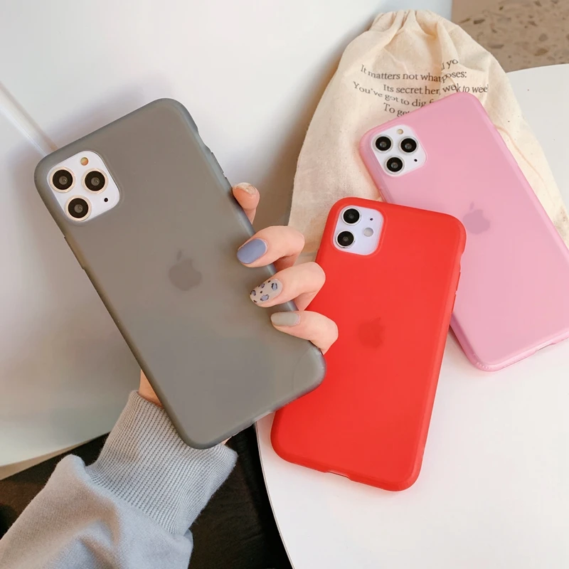 Прозрачный мягкий жидкий силиконовый чехол Макарон цвета из ТПУ для iPhone 6 6s 7 8 Plus 10