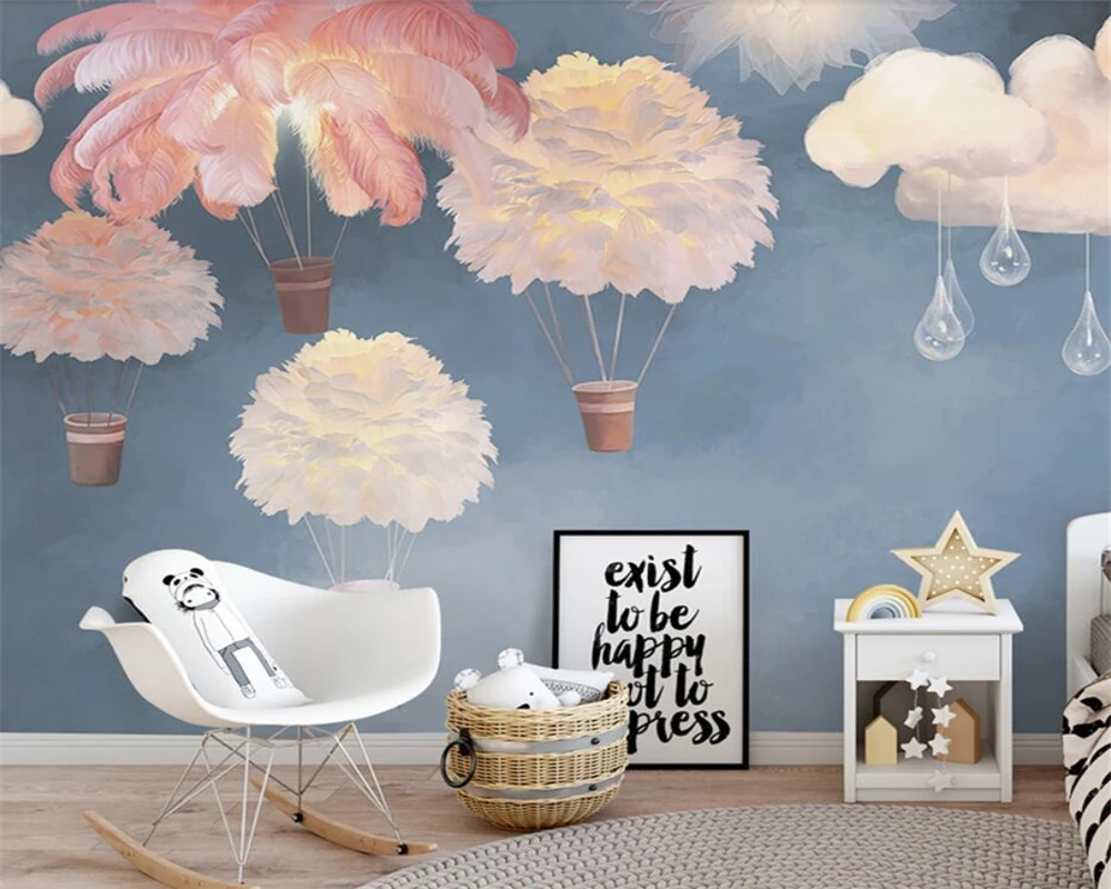 

beibehang Custom Nordic TV background wall children's room papel de parede wallpaper boy girl mural bedroom wallpaper