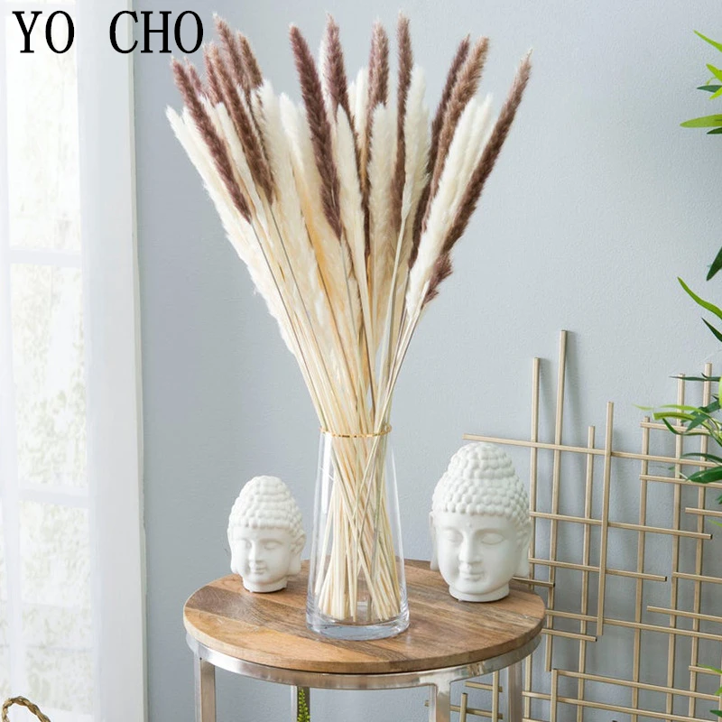 

15Pcs Pampas Grass Phragmites Natural Dried Small Bulrush Bouquets Fake Flower For Valentine's Day Home Decor DIY Dried Flowers