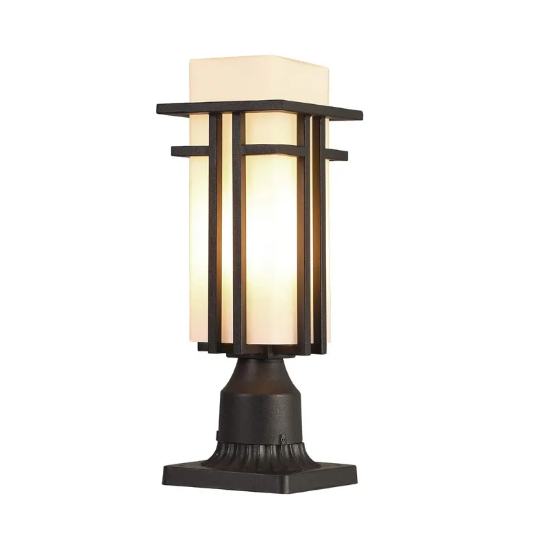 Goedkoop Outdoor Bericht Licht Waterdicht Metalen Frame Met Pier Mount Outdoor Verlichtingsarmaturen Outdoor Post Lantaarn Voor Tuin Achtertuin