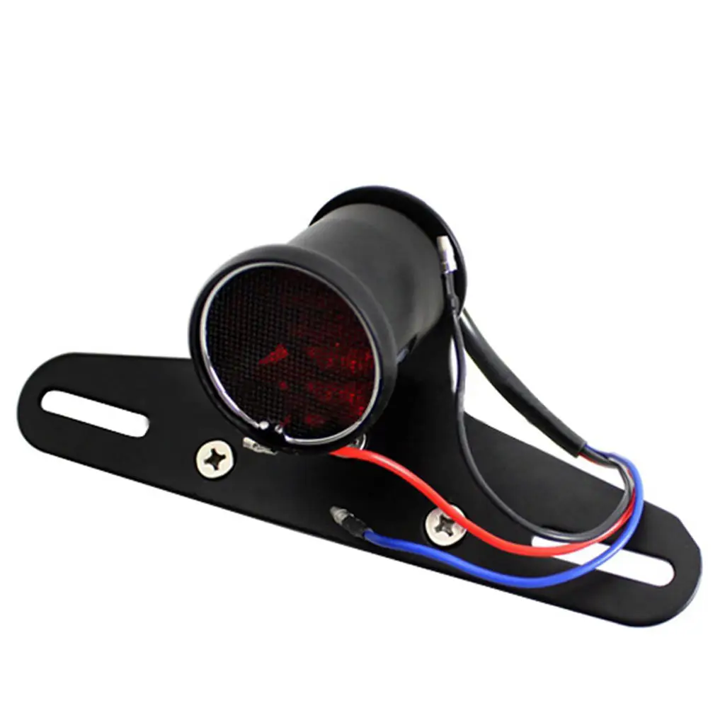 

Retro Stop Vintage License Plate Lamp Brake Tail Light For Cafe Racer