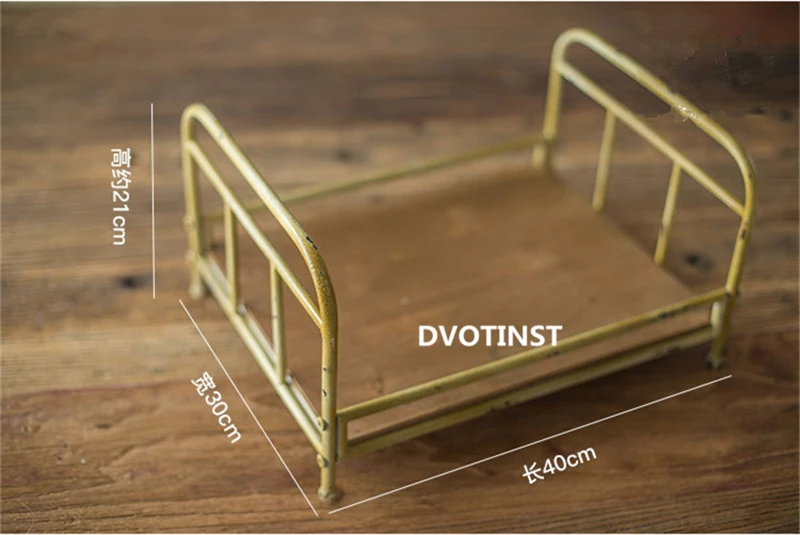 

Dvotinst Newborn Photography Props for Baby Iron Posing Mini Bed Retro Cribs Fotografia Accessories Studio Shoots Photo Props