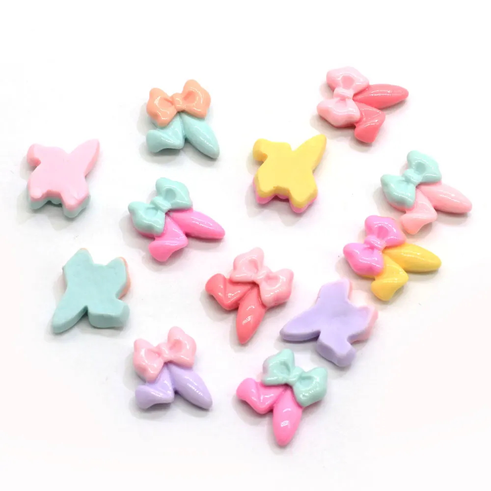

Pastel Resin Kawaii Rabbit Ears Flatback Cabochon Embellishments Scrapbooking DIY For Hair Bow Jewelry Accessories