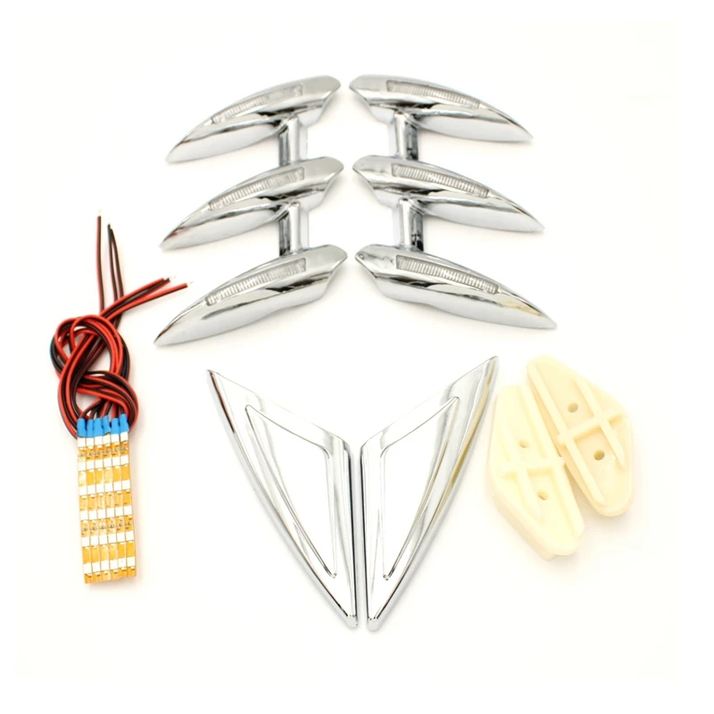 

Motorbike Brake Rotor Shock Covers LED Ring of Fire Fits for Honda Goldwing GL1800 2001-2011 Left and Right