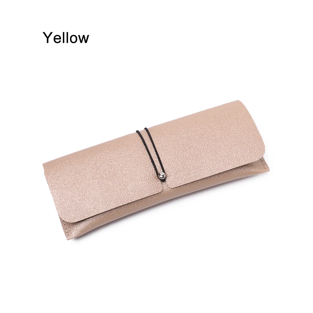 yellow 1 шт. Новые портативные футляры для очков из искусственной кожи Чехол для очков футляр для очков сумка солнцезащитные очки держатель Футляр для очков - Цвет: yellow