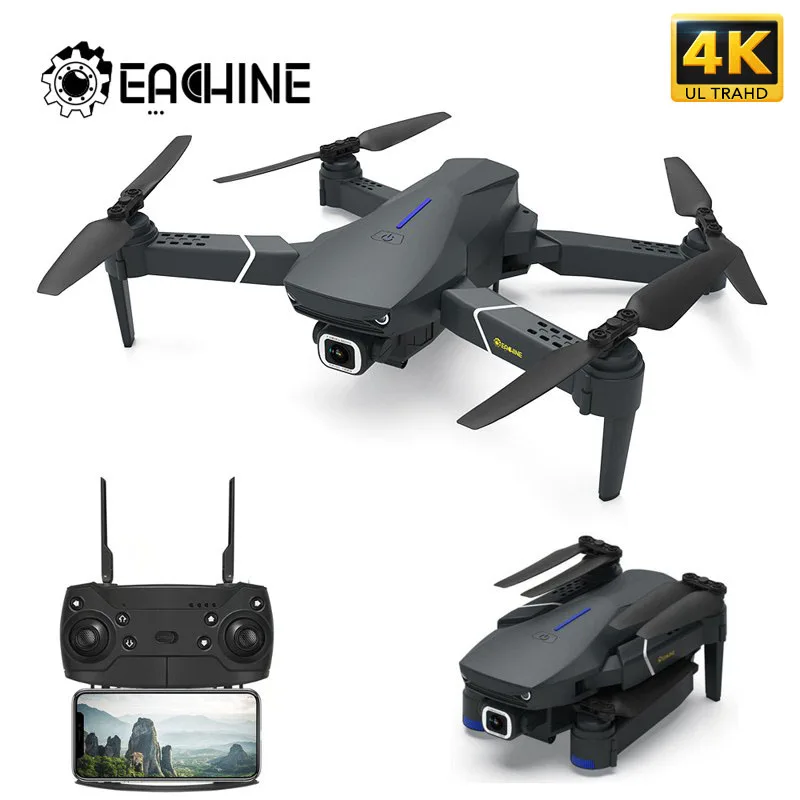 Квадрокоптер E520 Радиоуправляемый Wi Fi 4K/1080P HD широкий угол