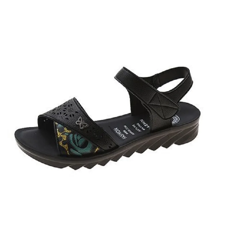 Босоножки ZZPOHE женские на плоской подошве мягкие повседневные сандалии из мягкой