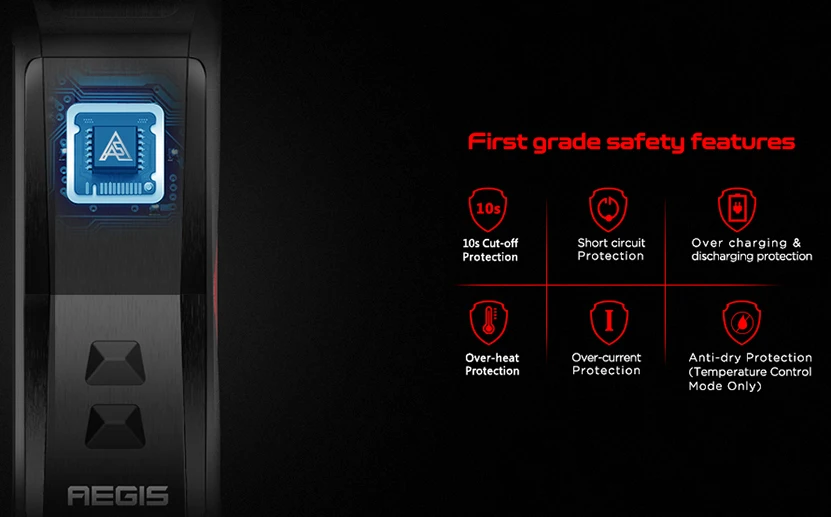 2 шт. GeekVape Aegis X Box Mod 200 Вт 2,0 в качестве чипсета испаритель и 2,4 дюймов OLED экран Vape Mod для 510 Распылитель на резьбе vape