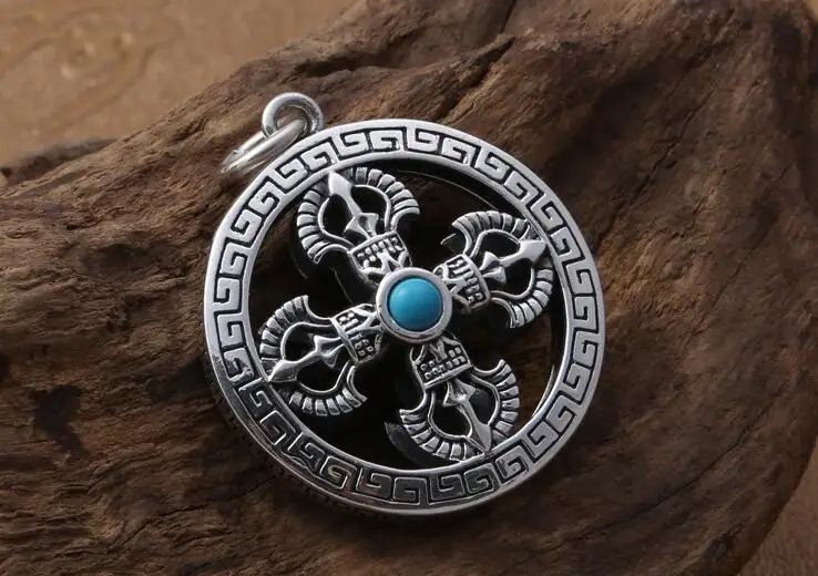 Новинка 100% Серебро 925 пробы колье в тибетском стиле чистое серебро тибетская