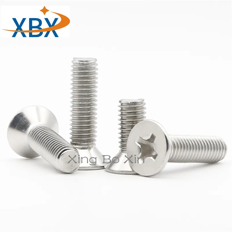 M3 * 4 M4 5 M5X6 DIN965 GB819 304 Винты с плоской головкой из нержавеющей стали потайной
