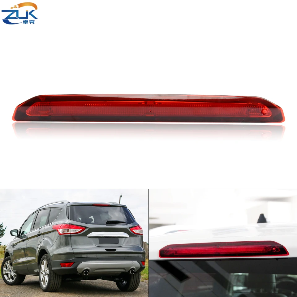 

ZUK Car Accessories Rear Additional High Mount Stop Light For Ford Escape Kuga 2013 2014 2015 2016 2017 LED Third Brake Lamp