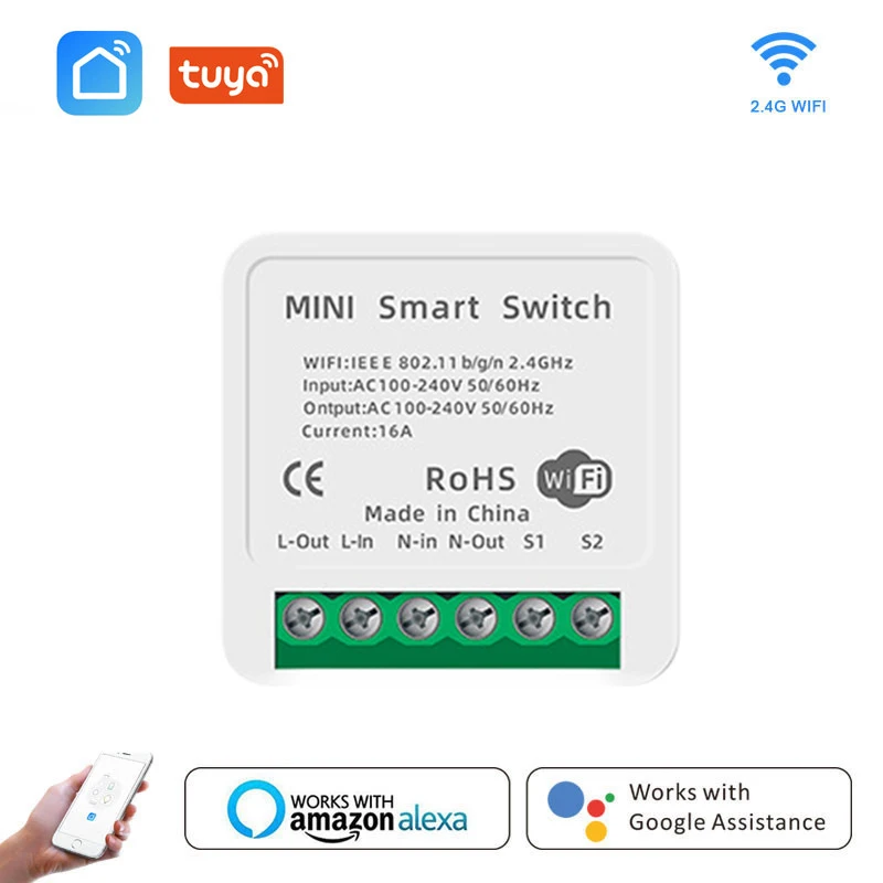 

Tuya Wifi Smart Switch Timer Wireless Switches Voice Control Smart Life APP Remote Control Works With Tuya Alexa Google Home