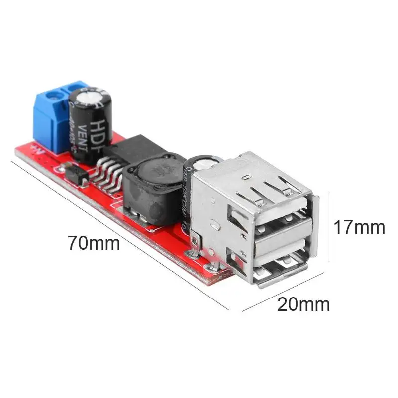 LM2596 автомобильное зарядное устройство с двойным выходом USB 12 В/24 В/36 В до 5 3 А