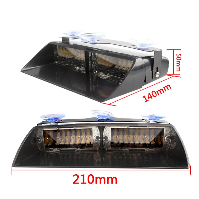 

16LED Strobe Lights Sucker Lights Strobe Lights Warning Lights S2 Shovel Lights Fog Lights Diode Stroboscopes For Auto 12v