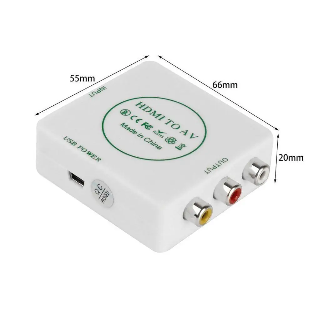 HDMI к RCA AV CVBS видео аудио сигнала конвертер адаптер ТВ VHS VCR DVD| |